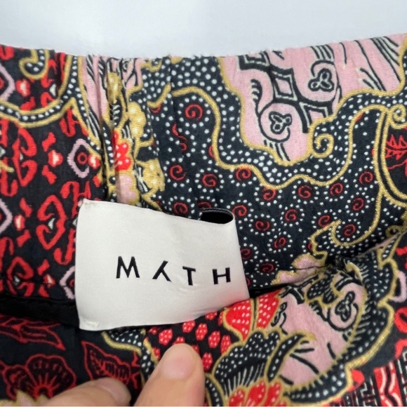 Myth Wide Leg Pullon Pants Made in Italy Colorful Hippy Bohemian Elastic Size 6 - Picture 4 of 7